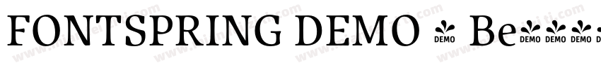 FONTSPRING DEMO - Be字体转换
